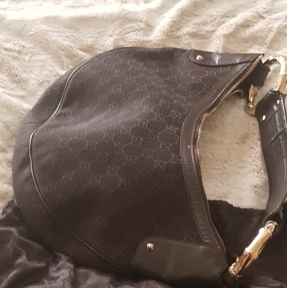 SOLD Gucci Bamboo Crescent Bag